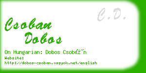 csoban dobos business card